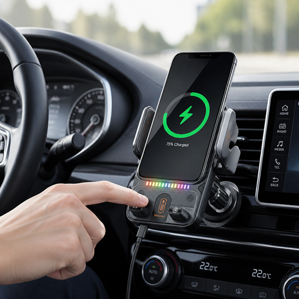 Car Phone Holder with Wireless Charger