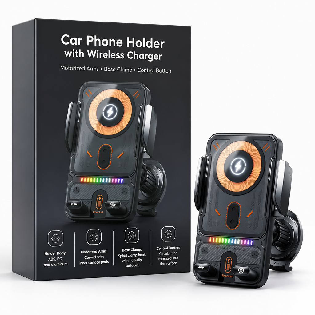 Car Phone Holder with Wireless Charger