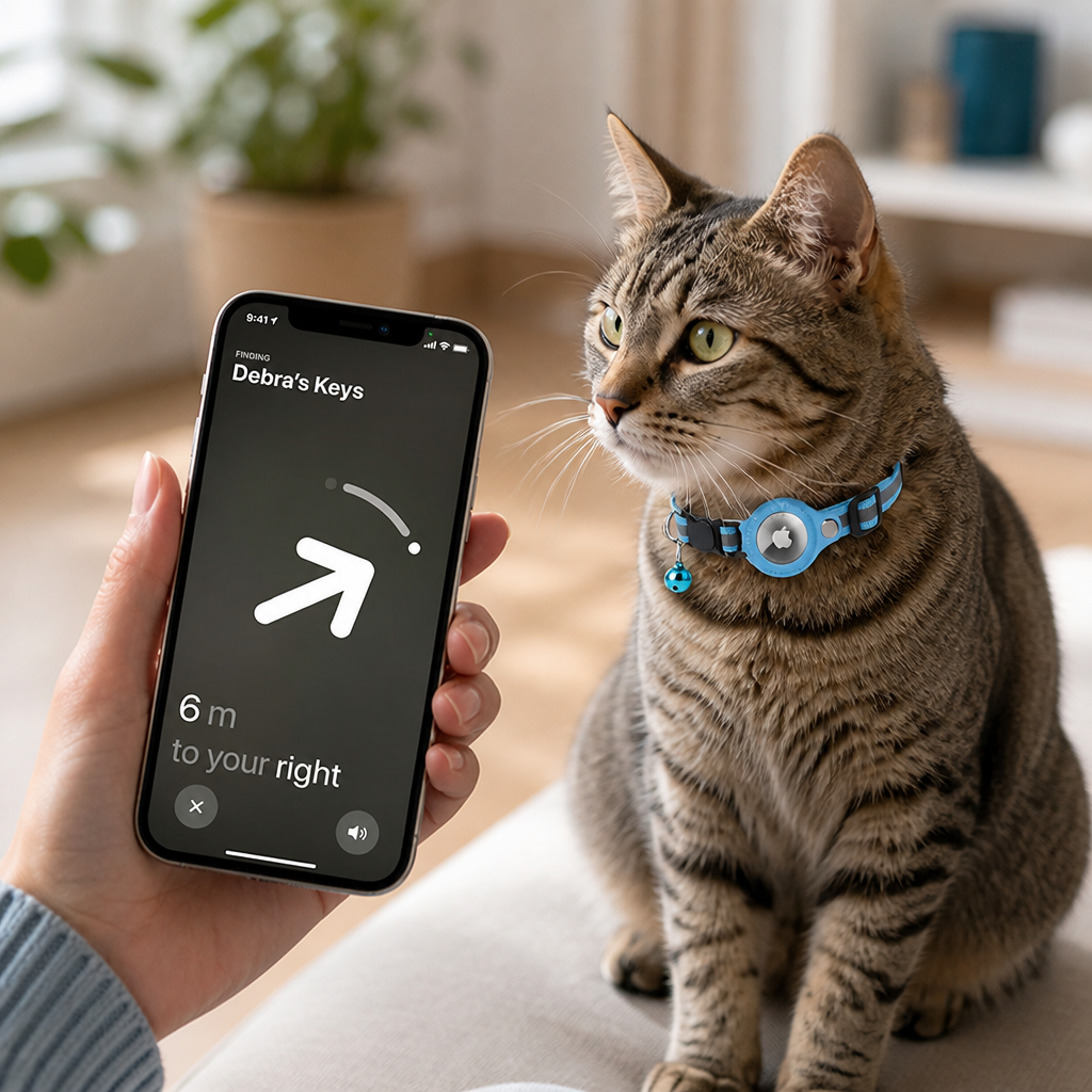 Cat Collar with AirTag Holder