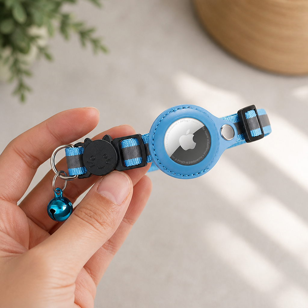 Cat Collar with AirTag Holder