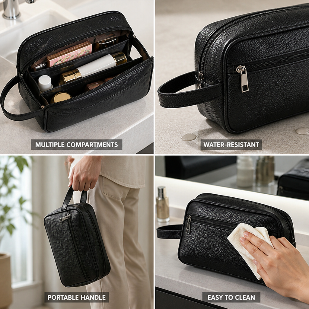 Cosmetic Bag with Multiple Compartments