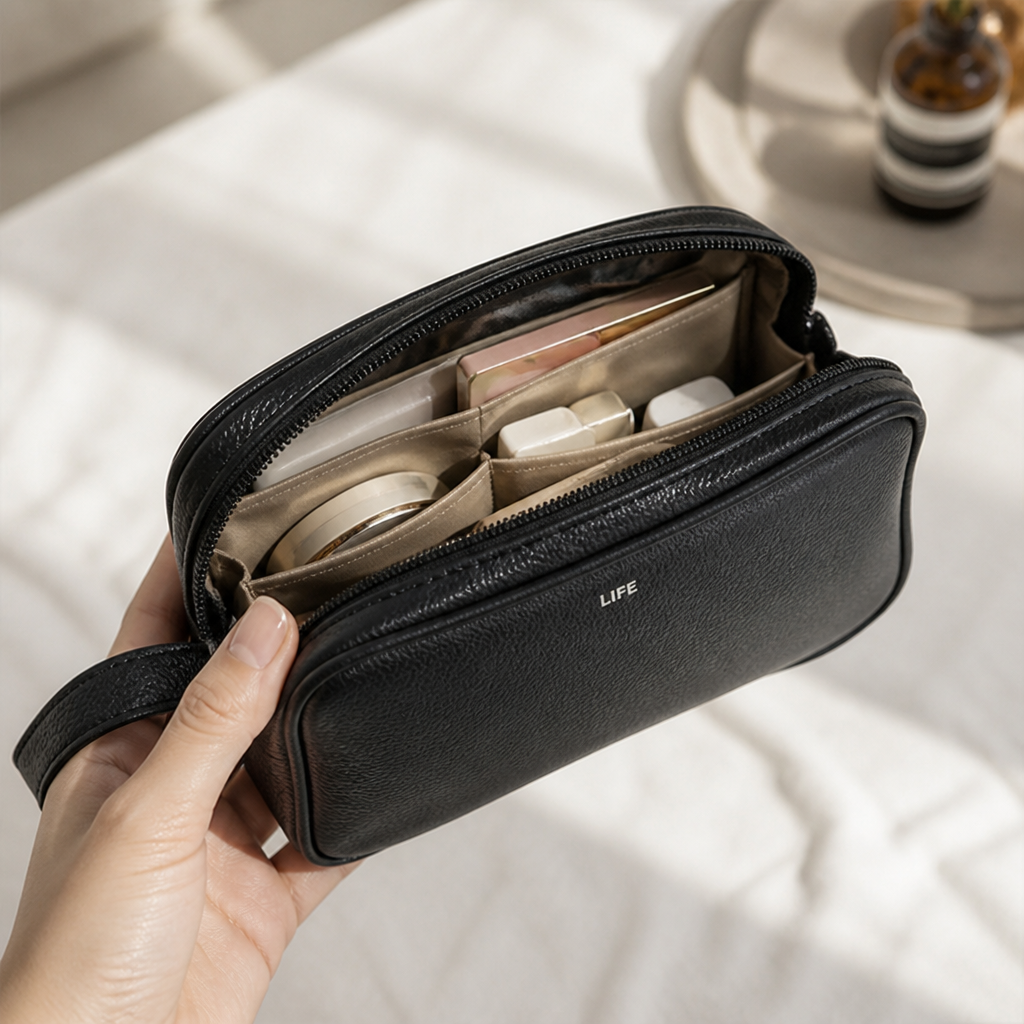 Cosmetic Bag with Multiple Compartments