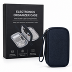 Electronics Bag Case with Double-Layer Compartments