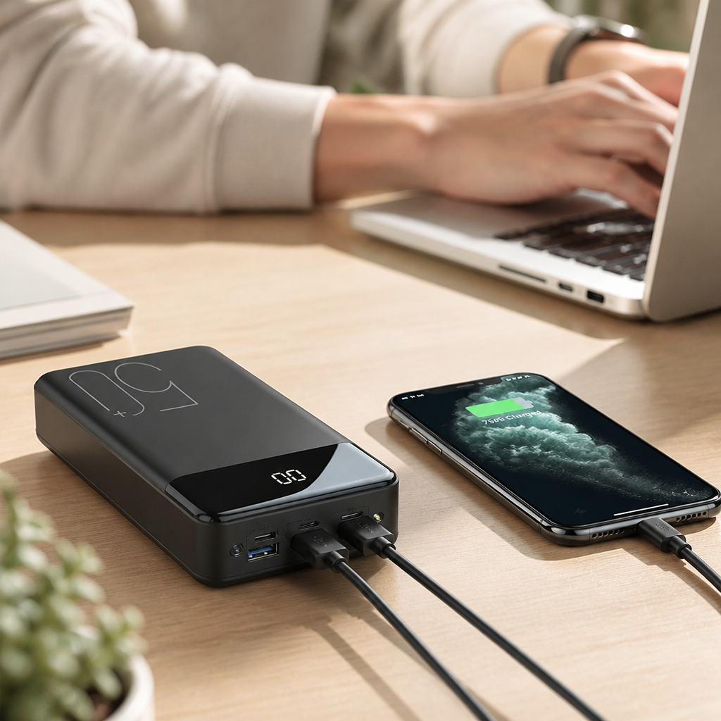Power Bank with USB-C and USB-A Ports