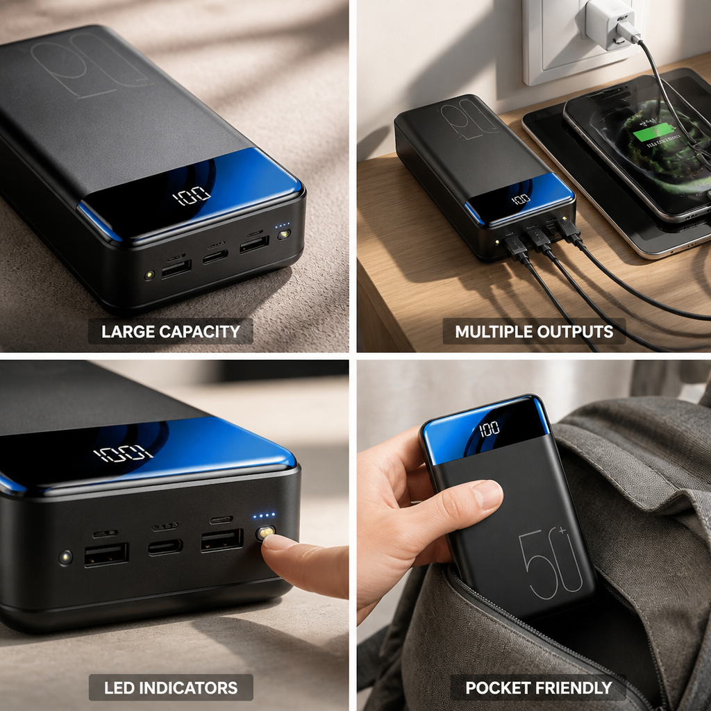 Power Bank with USB-C and USB-A Ports