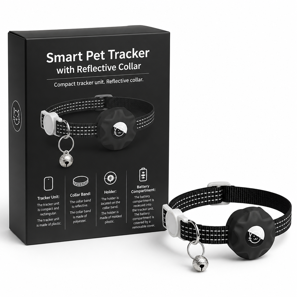 Smart Pet Tracker with Reflective Collar