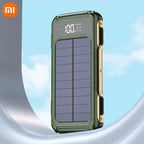 Solar Power Bank with Integrated Charging Cables