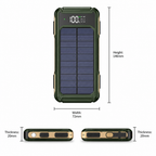 Solar Power Bank with Integrated Charging Cables