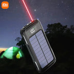 Solar Power Bank with Integrated Charging Cables