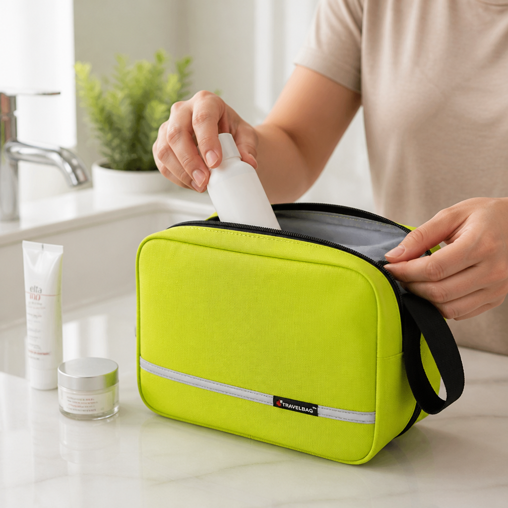 Toiletry Bag with Water-Repellent Exterior