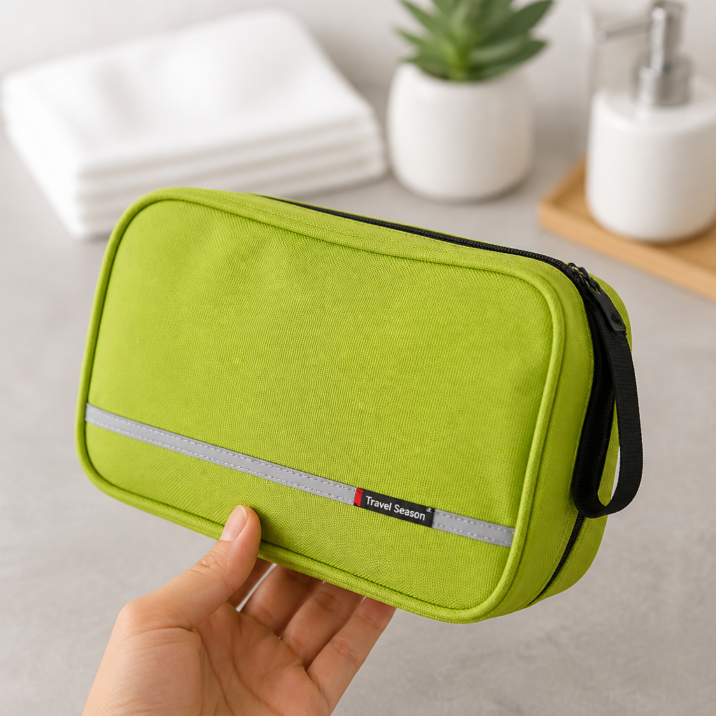Toiletry Bag with Water-Repellent Exterior