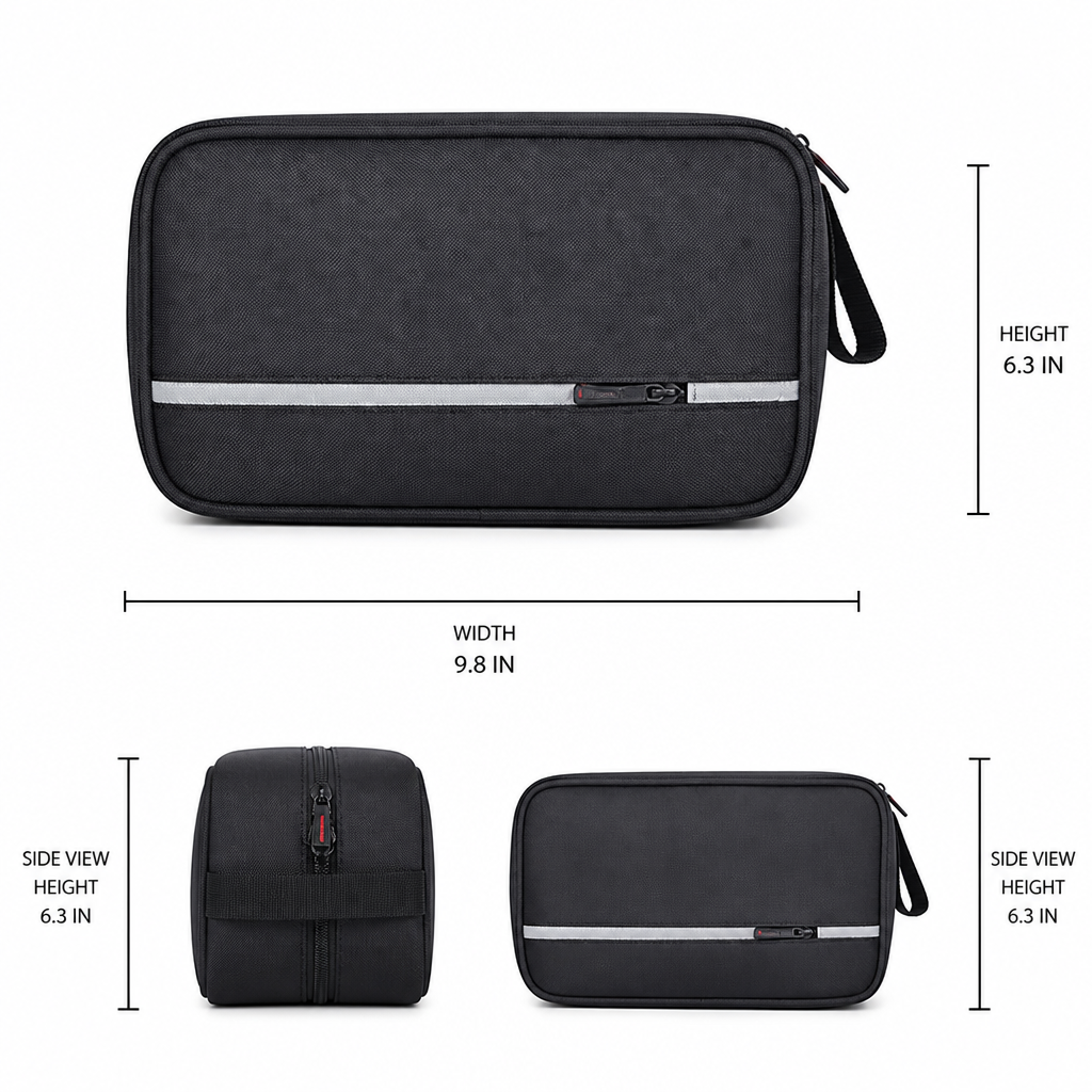 Toiletry Bag with Water-Repellent Exterior