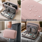 Toiletry Bag with Water-Repellent Oxford Fabric