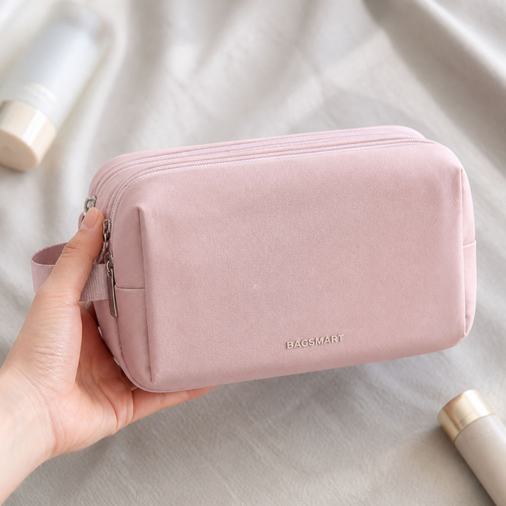 Toiletry Bag with Water-Repellent Oxford Fabric