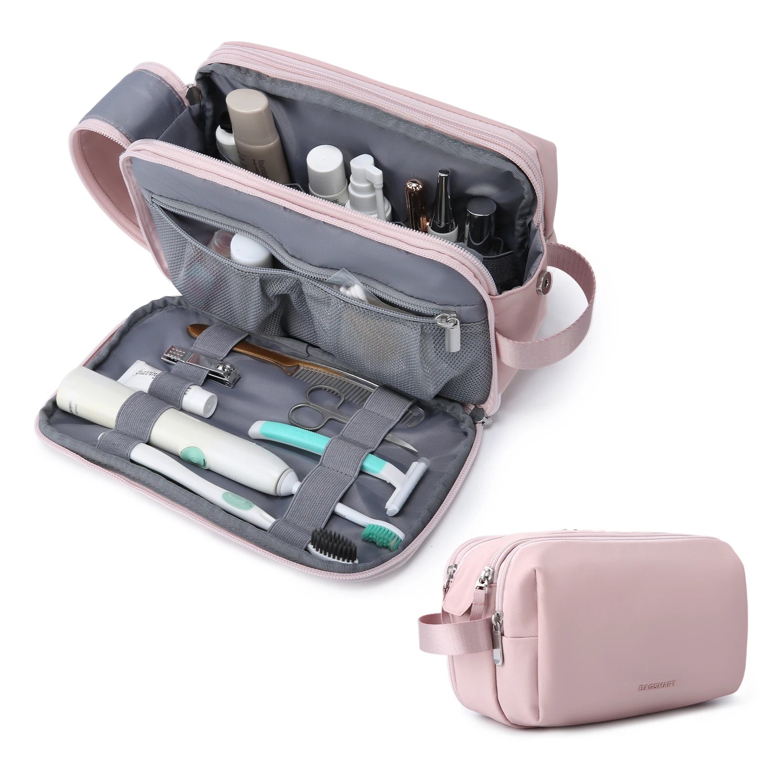 Toiletry Bag with Water-Repellent Oxford Fabric