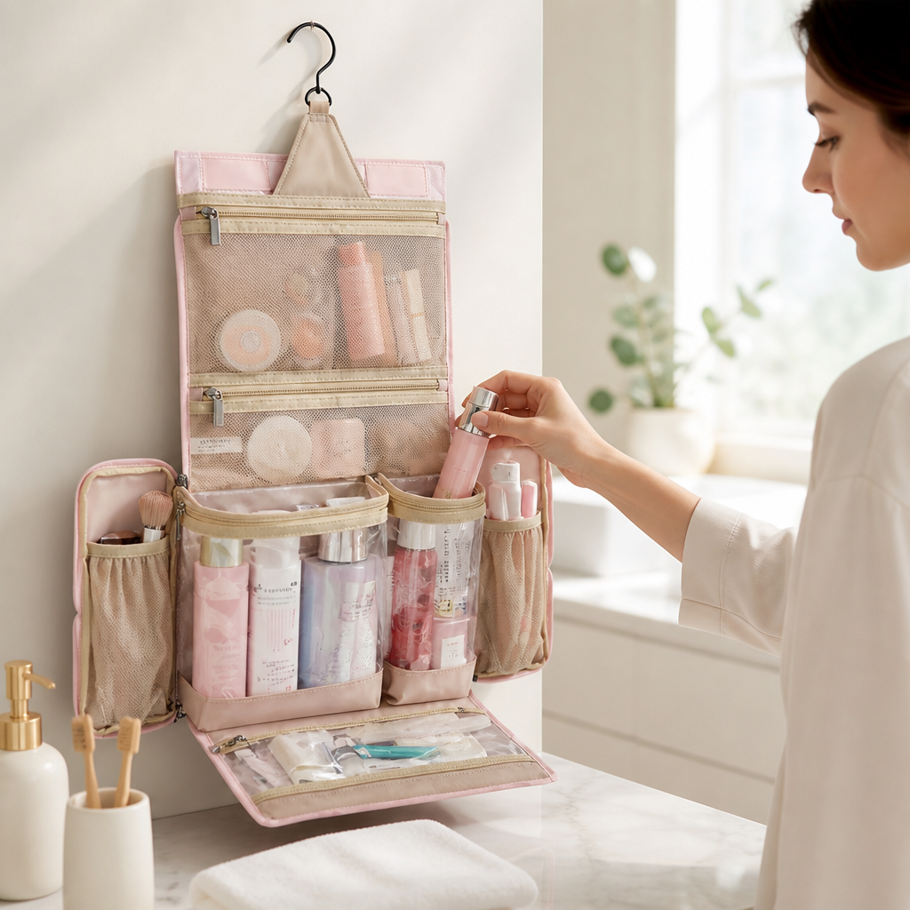 Toiletry Organizer with Hanging Hook