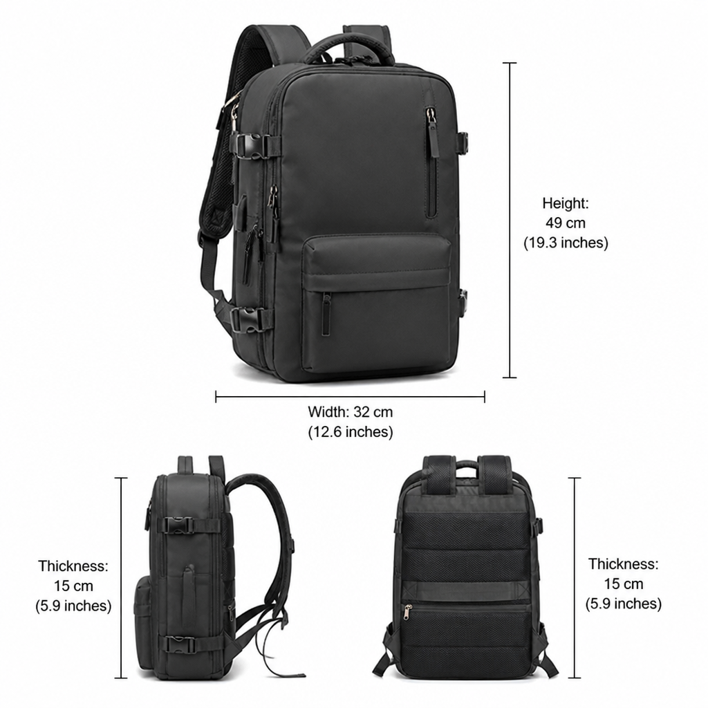 Travel Backpack with USB Charging Port