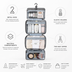 Travel Cosmetic Organizer Bag with Rotating Hook