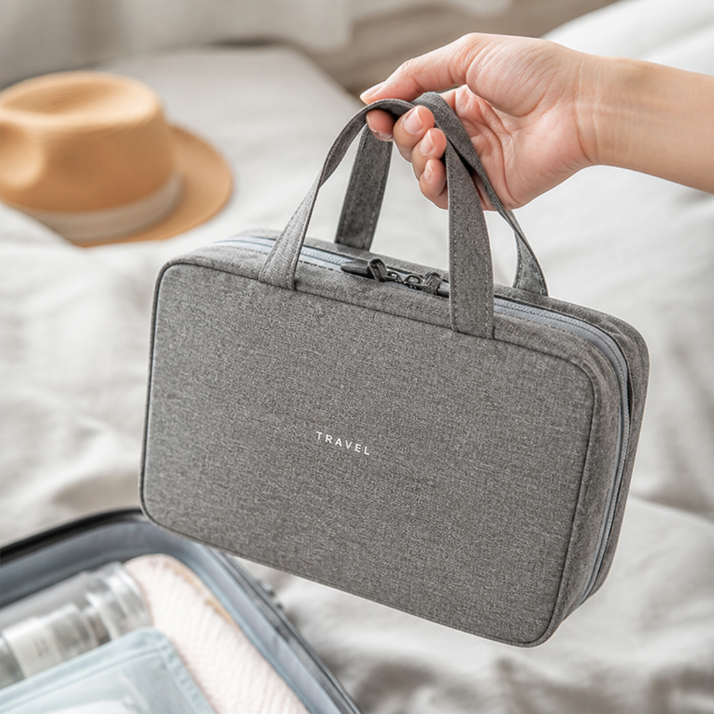 Travel Cosmetic Organizer Bag with Rotating Hook