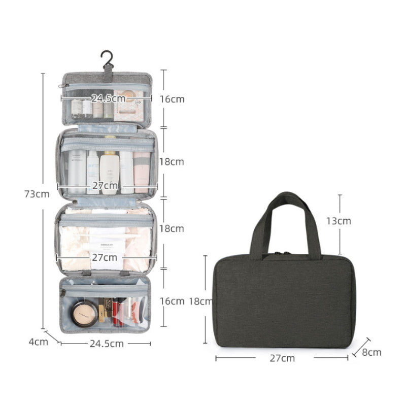 Travel Cosmetic Organizer Bag with Rotating Hook