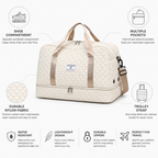 Travel Duffel Bag with Ventilated Shoe Compartment