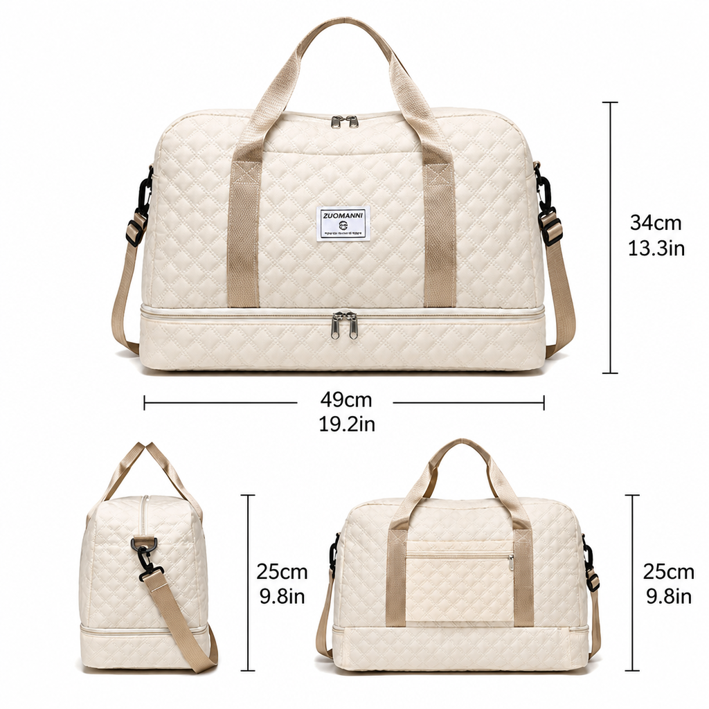 Travel Duffel Bag with Ventilated Shoe Compartment