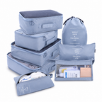 Travel Organizer Set with Mesh Packing Bags