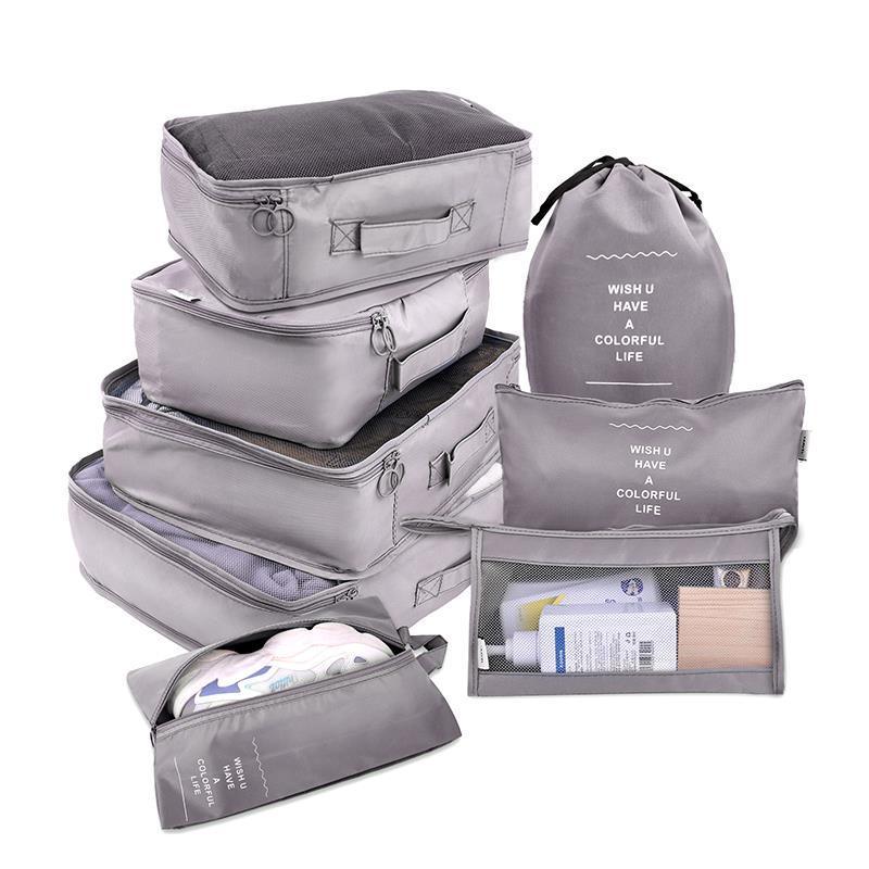 Travel Organizer Set with Mesh Packing Bags
