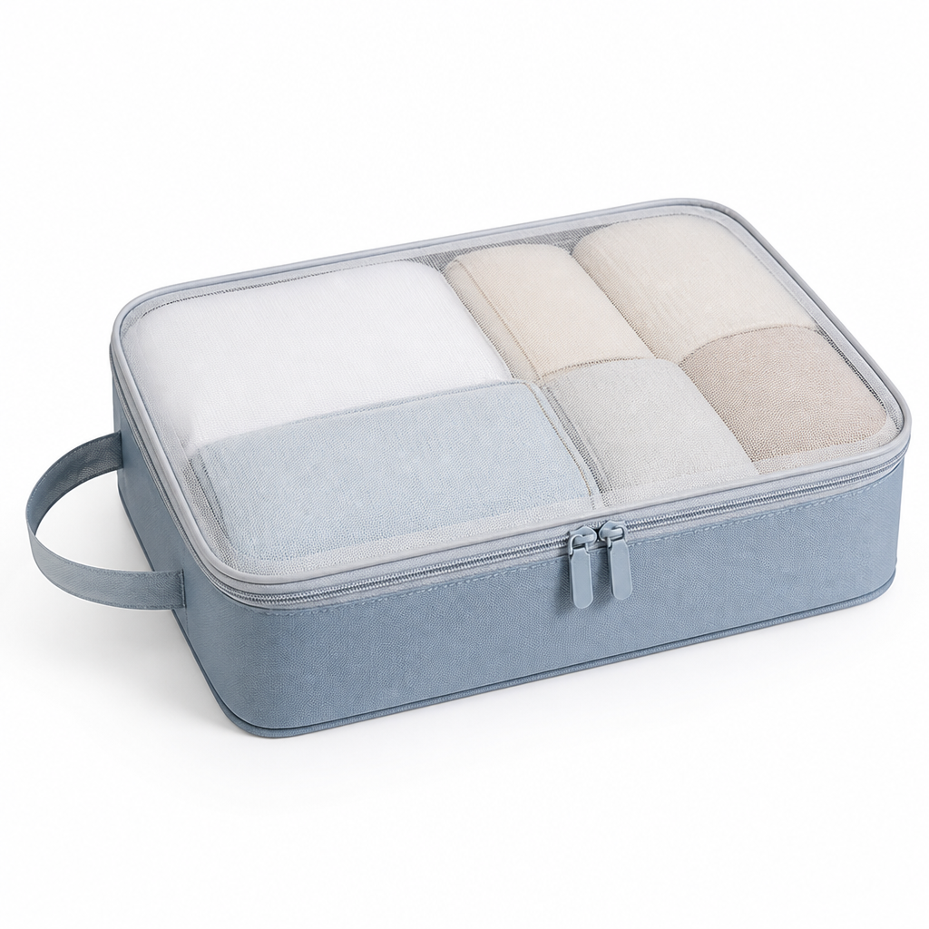 Travel Organizer with Transparent Mesh Cover