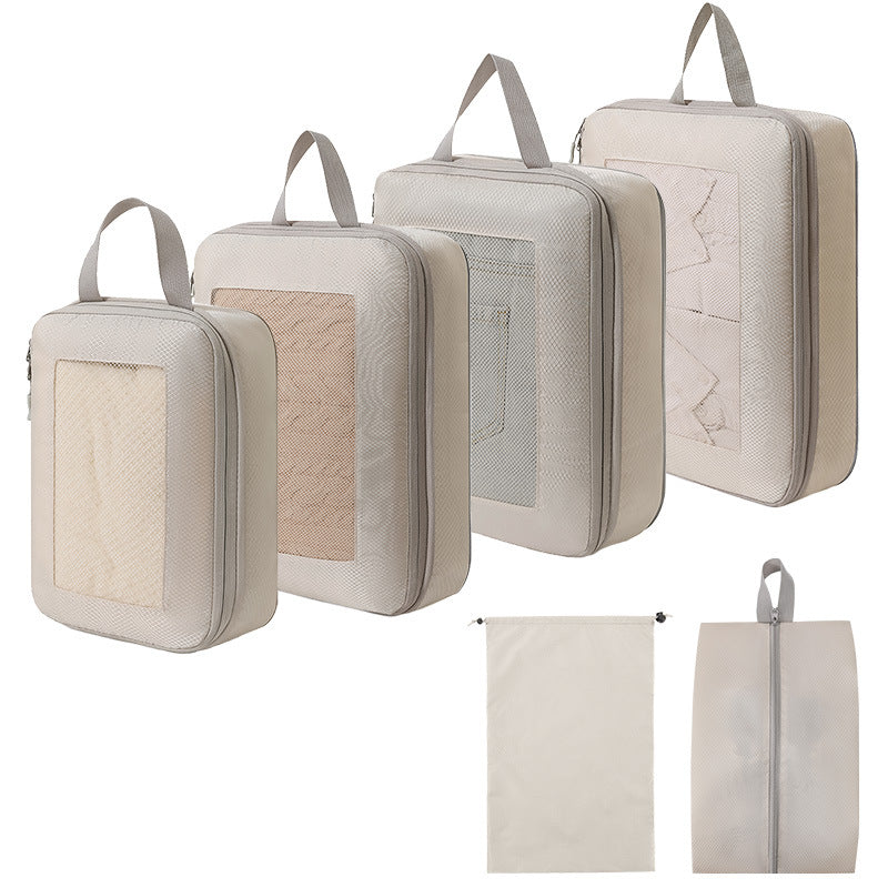 Travel Organizer with Transparent Mesh Cover
