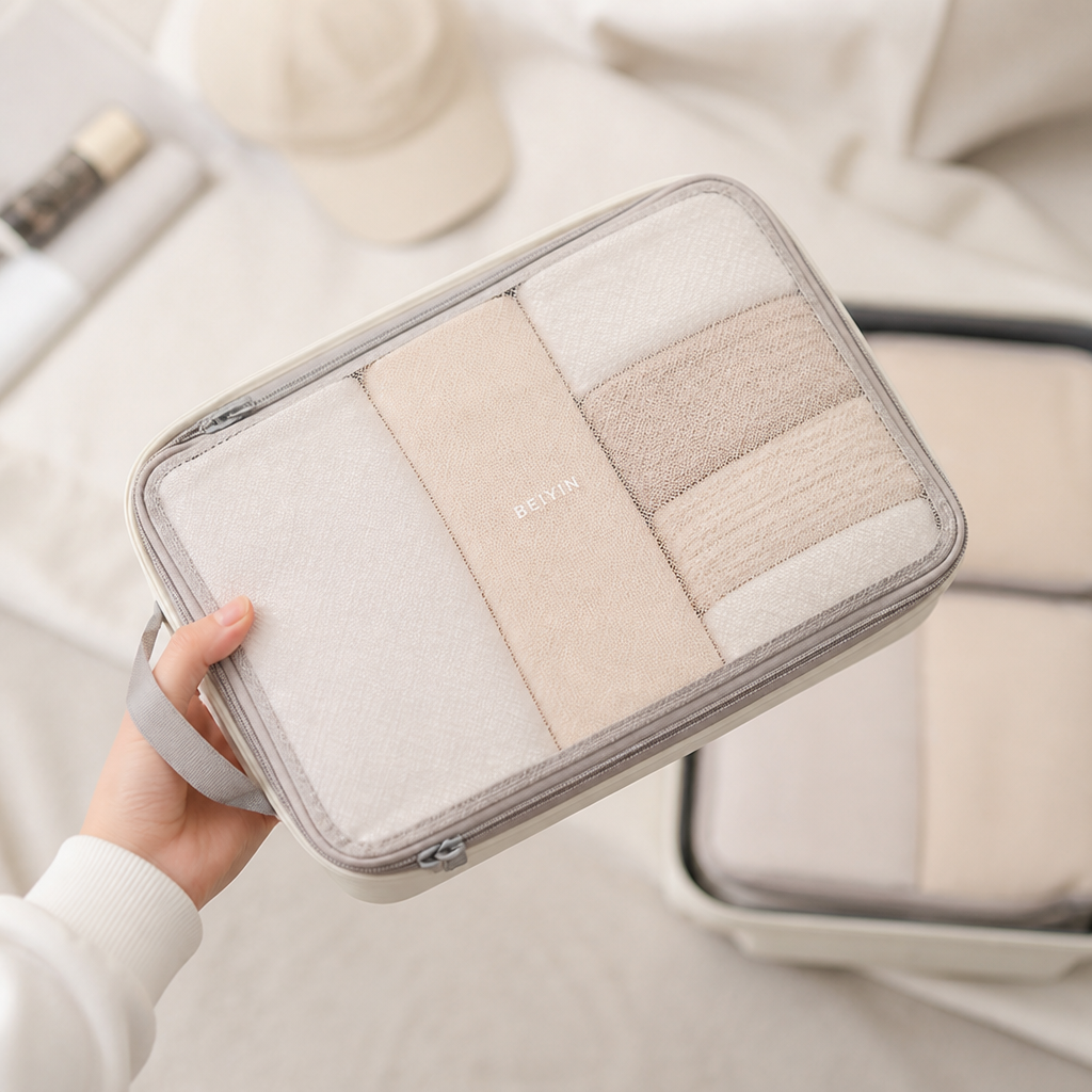 Travel Organizer with Transparent Mesh Cover