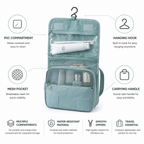 Travel Toiletry Bag with Hanging Hook