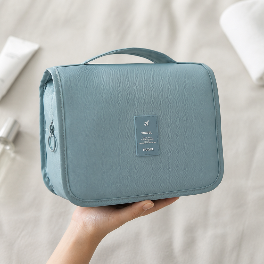 Travel Toiletry Bag with Hanging Hook
