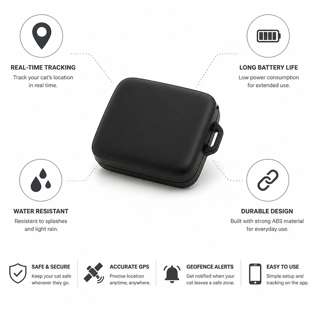 Cat GPS Tracker with Real-Time Location
