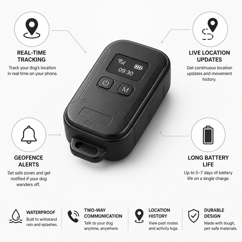 Dog GPS Tracker with Real-Time Location