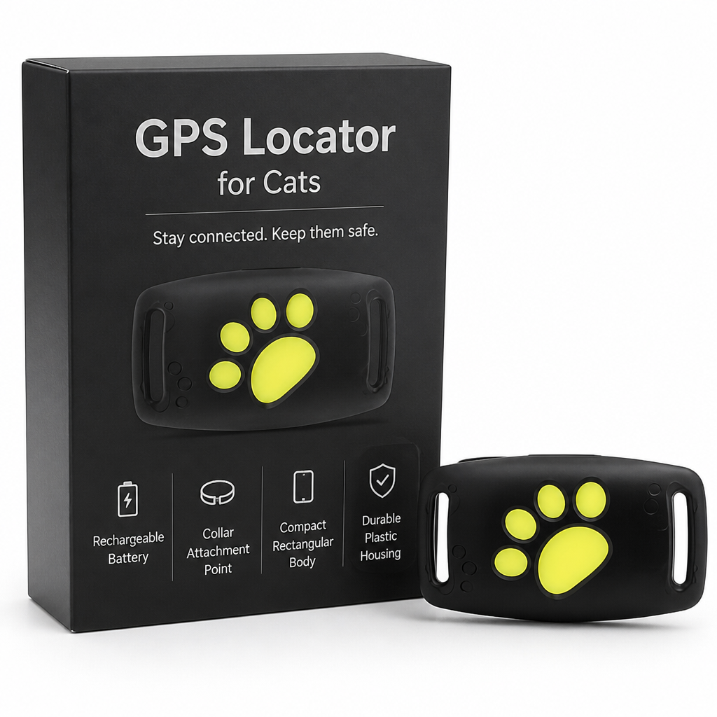 GPS Locator for Cats with Rechargeable Battery