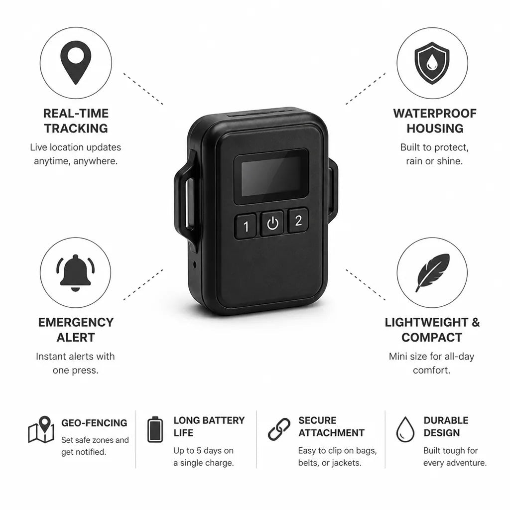 GPS Tracker for Children with Waterproof Housing