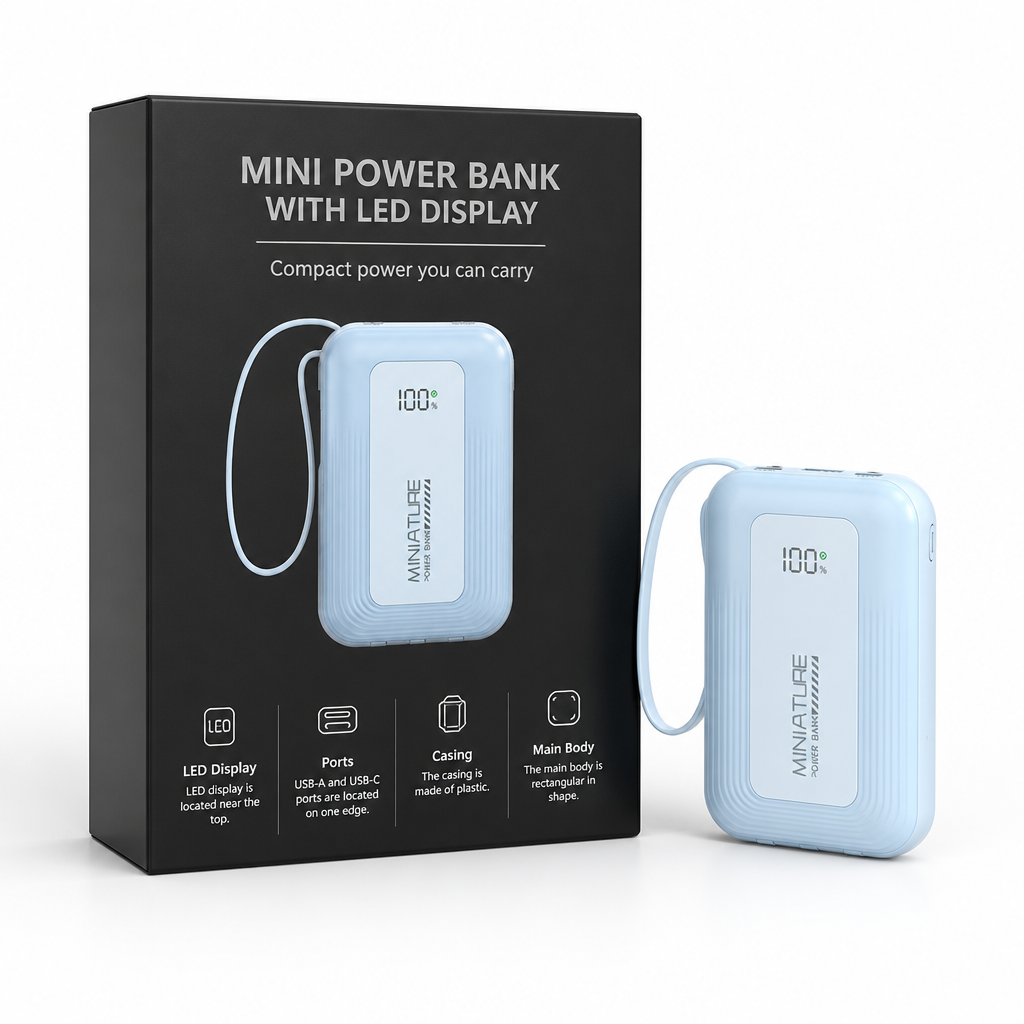 Mini Power Bank with LED Display