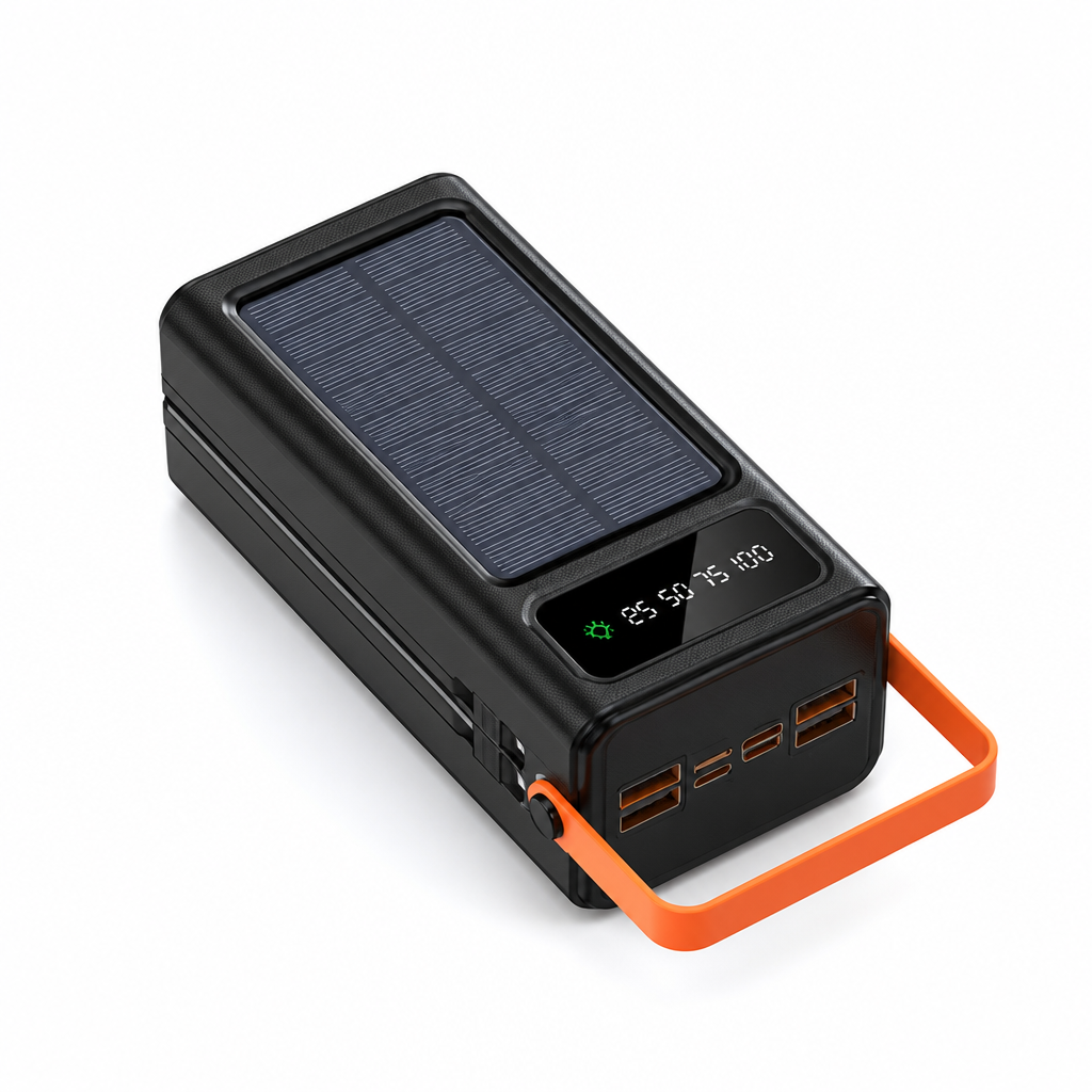 Portable Power Bank with Solar Charging