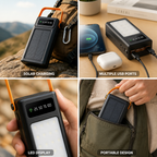 Portable Power Bank with Solar Charging