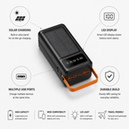 Portable Power Bank with Solar Charging