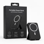 Portable Power Bank with Wireless Charging