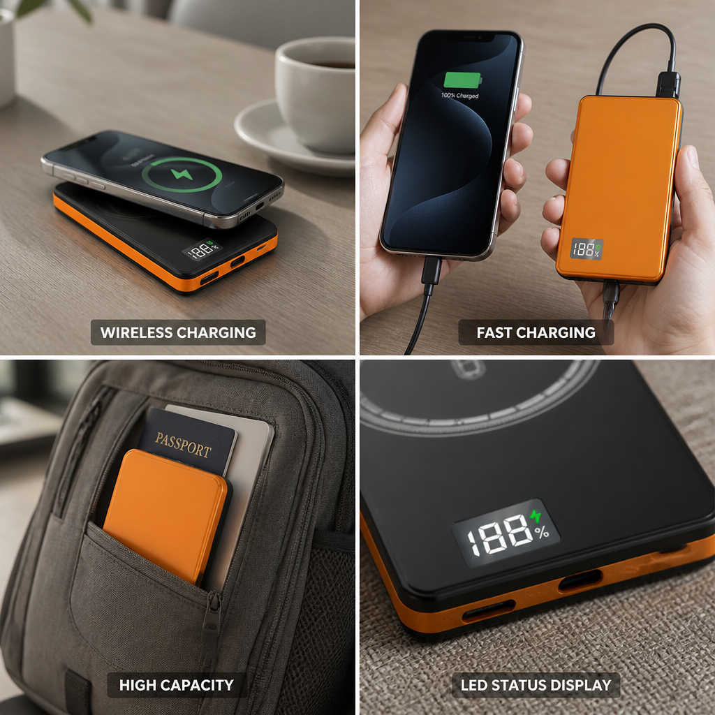 Power Bank | 10,000 mAh Qi Wireless & Fast Charging