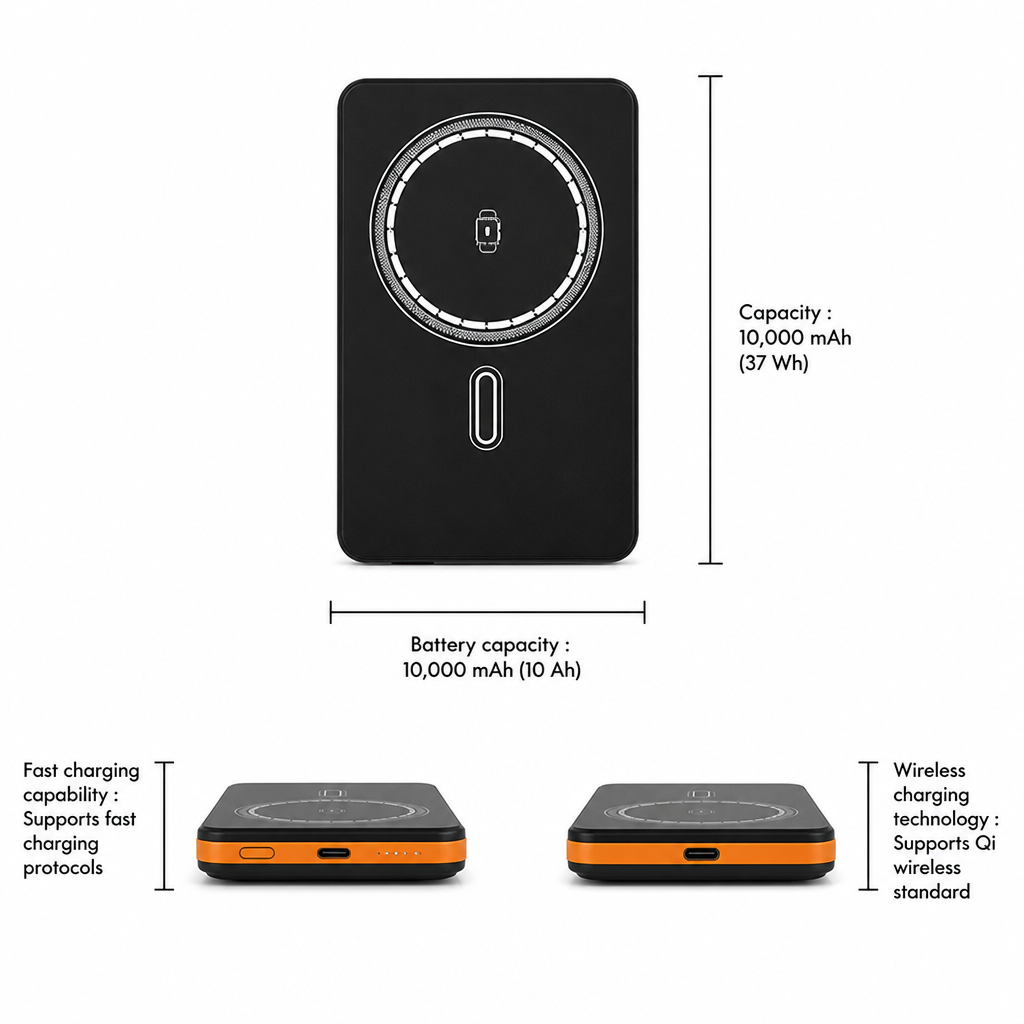 Power Bank | 10,000 mAh Qi Wireless & Fast Charging