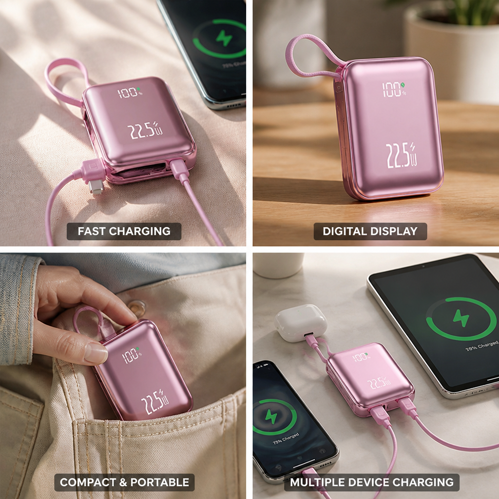 Power Bank | 22.5W Fast Charging & Digital Display | Compact