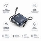 Power Bank | 22.5W Fast Charging & Digital Display | Compact
