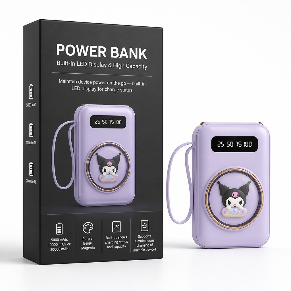 Power Bank | Built-In LED Display & High Capacity | Travel Size