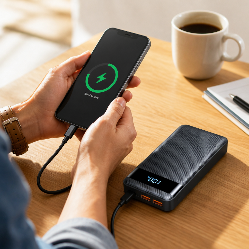 Power Bank | High Capacity Dual USB & LED Display | Compact Travel Size