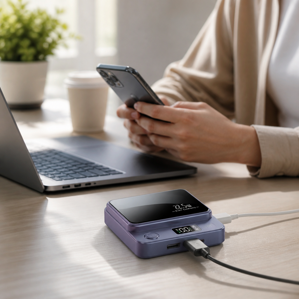 Power Bank | Wireless Charging & Dual USB | 22.5W Fast Charge