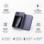 Power Bank | Wireless Charging & Dual USB | 22.5W Fast Charge